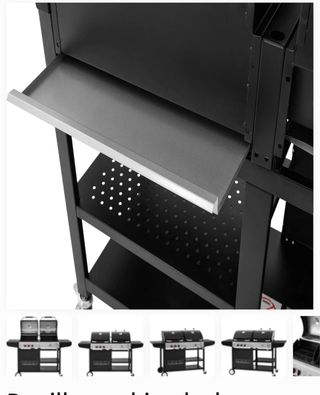 Barbacoa 2 quemadores gas y carbon