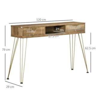 Consolle tavolo ingresso stile industriale