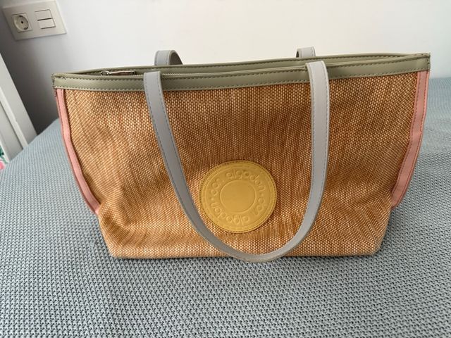 Bolso Don Algodón beige-rosa