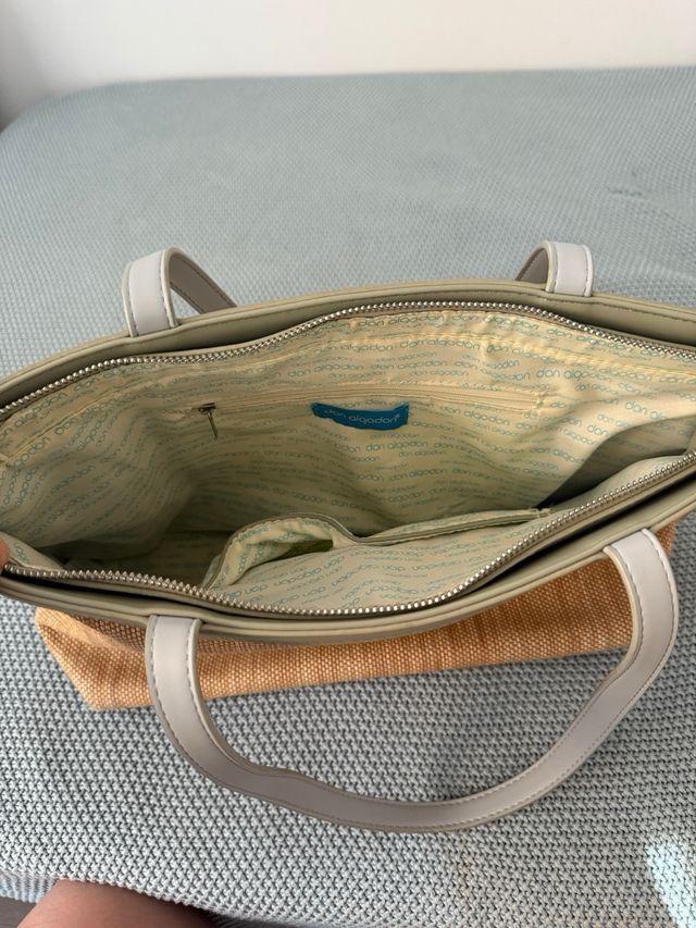 Bolso Don Algodón beige-rosa