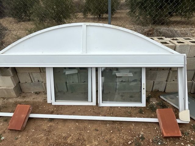 Ventana aluminio curva 2 hojas