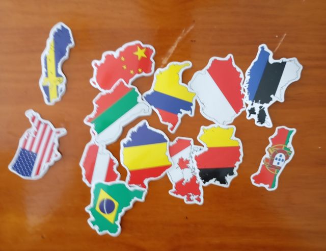 Adesivos Países Mundo - 12+ peças