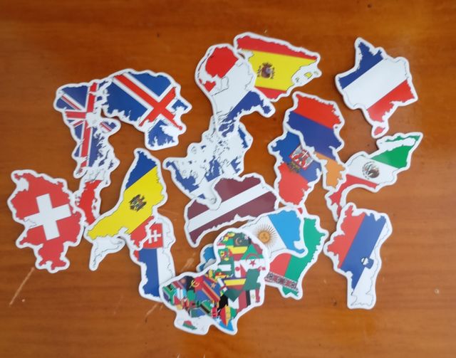 Adesivos Países Mundo - 12+ peças