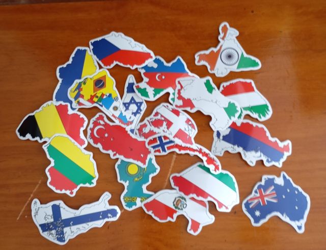 Adesivos Países Mundo - 12+ peças