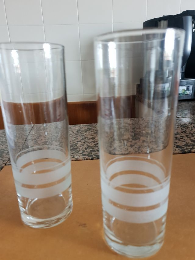 Vasos cristal tallado - 6 unidades.