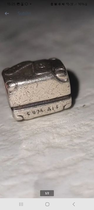 Charm Pandora Valigia Argento