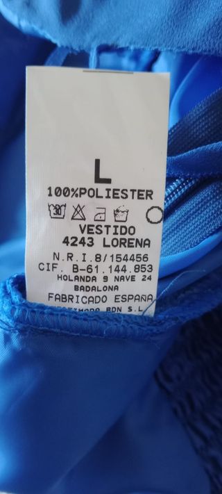 Vestido azul fiesta - Talla L