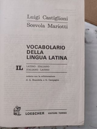 Vocabolario della lingua latina