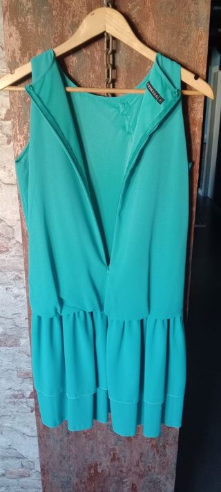 Vestido CEREZAS turquesa fiesta