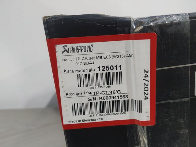 Colas de escape Akrapovic Mercedes w213 E63 AMG