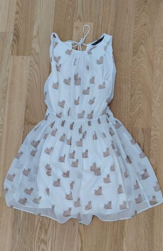 Vestido Zara estampado gatos