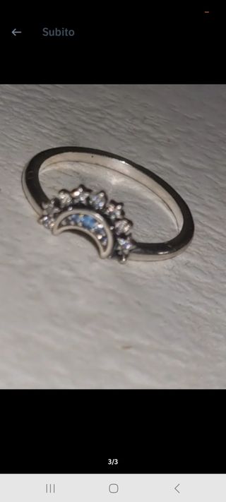 Anello Pandora 925 Luna blu