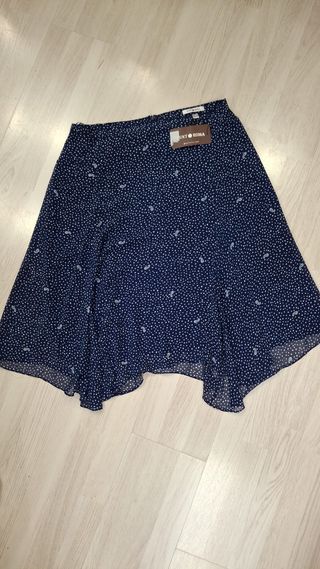 Falda Punt Roma azul - Talla XL (42)
