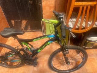 Bicicleta montaña negra/verde neón