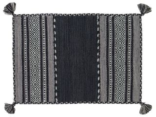 110x60 CM KILIM Lavabile In LAVATRICE Colore Nero