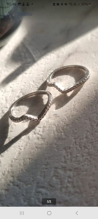 Anelli Pandora 925: coppia onde scintillanti