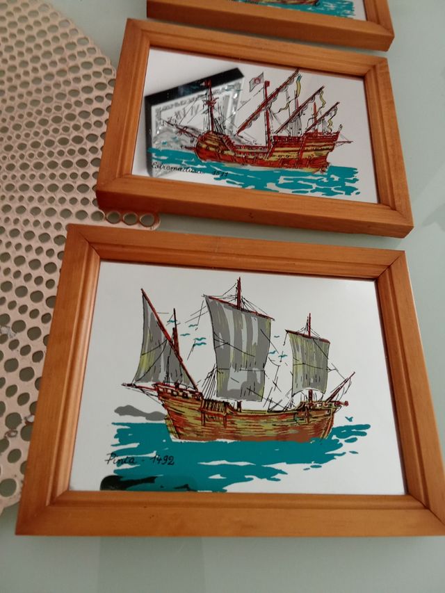 Quadretto mare, nave