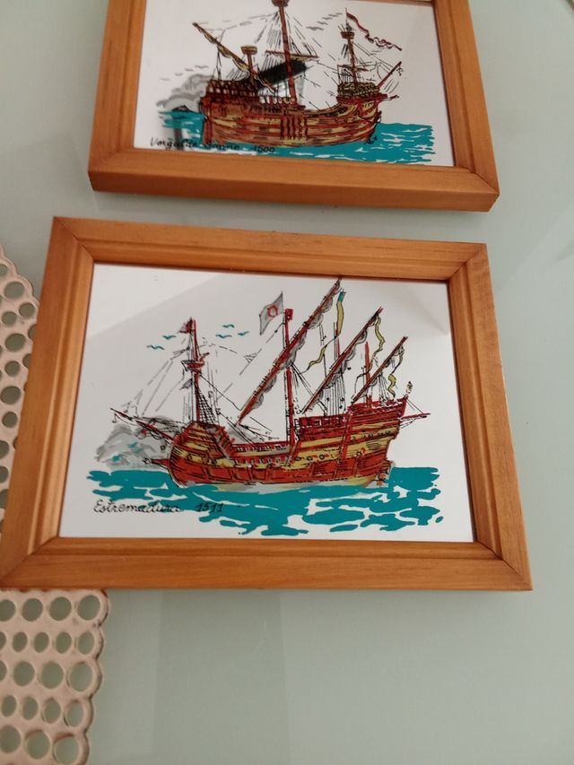 Quadretto mare, nave