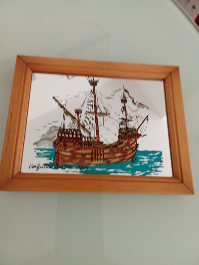 Quadretto mare, nave