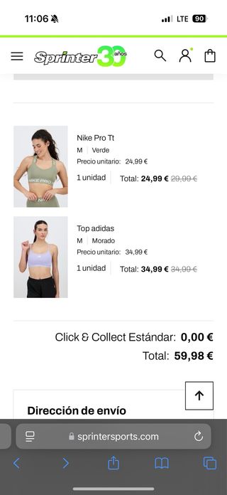 Tops Nike y Adidas - Talla S