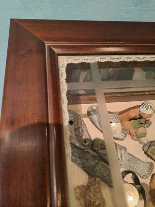 Tavolino vetrina legno - Arte Povera