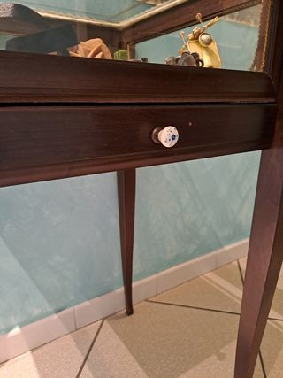 Tavolino vetrina legno - Arte Povera