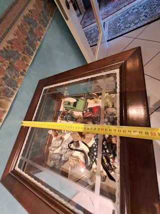 Tavolino vetrina legno - Arte Povera