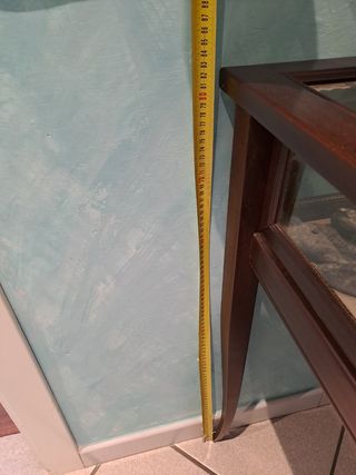 Tavolino vetrina legno - Arte Povera