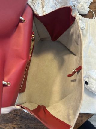 Borsa Salvatore Ferragamo Beige-Rossa