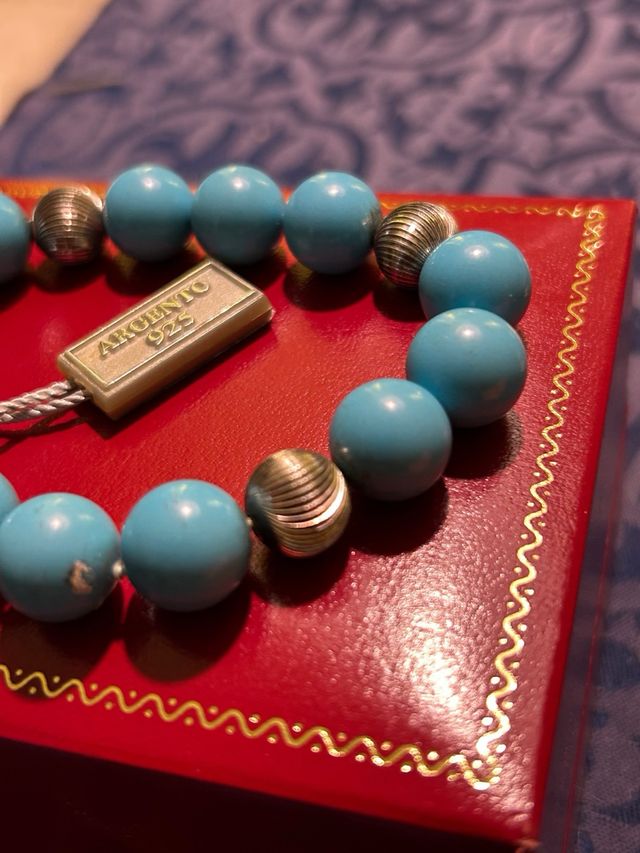 Bracciale Argento Turchese Argento 925