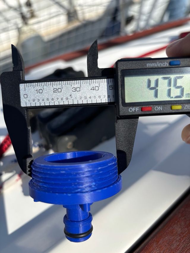 Adaptador depósito agua barco