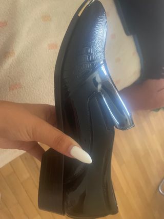Zapatos negros hombre - Piel