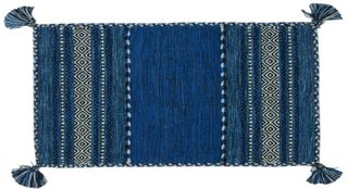 110x60 CM KILIM Lavabile In LAVATRICE Colore Blu