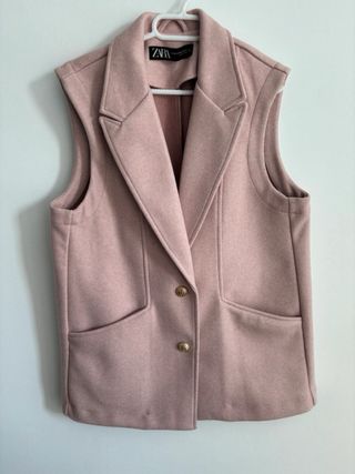 Chaleco Zara rosa palo