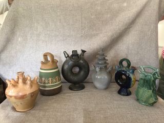 6 Cántaros Cerámica Vintage