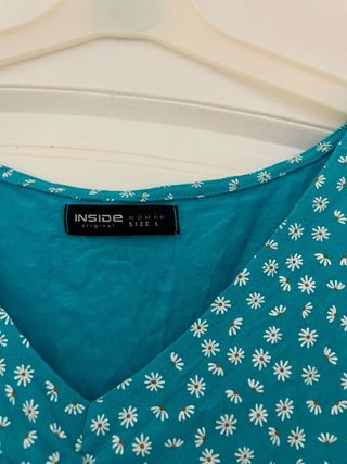 Camiseta corta Inside turquesa - Talla M