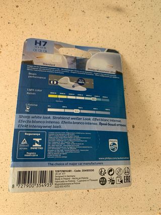 Bombilla Philips WhiteVision ultra H7