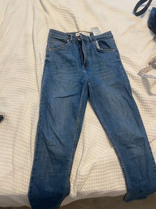 Vaqueros pitillo azules