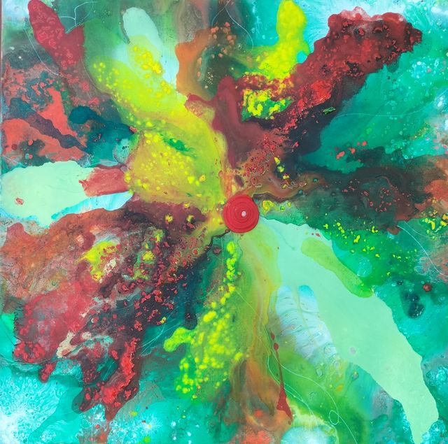 Cuadro Acrílico 'Espectacular flor de jardín'