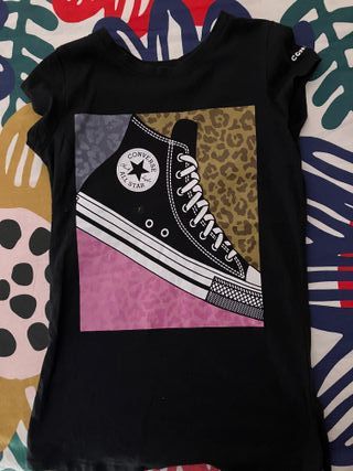 4 Camisetas Converse Niña (8-10) como nuevas