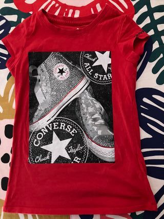 4 Camisetas Converse Niña (8-10) como nuevas