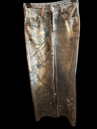 Jeans baggy denim blu

