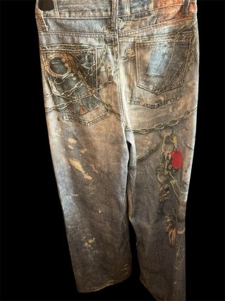 Jeans baggy denim blu

