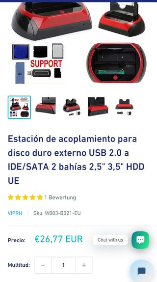 Docking Station 2,5"/3,5" Idea Sata.Usb,SD,MS,TF.