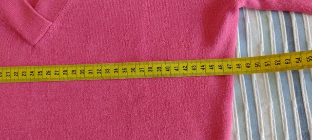 Jersey rosa cuello pico mujer