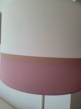 Lámpara pie moderna - Rosa, Blanca y dorada