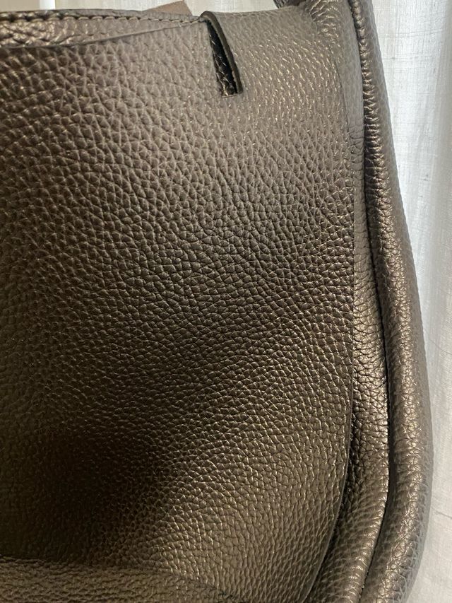 Bolso metalizado gris - Asa larga