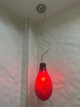 2 lámparas colgantes cristal