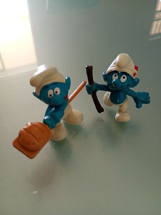 2 Puffi Figurine Vintage