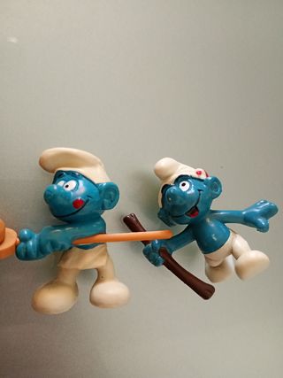 2 Puffi Figurine Vintage